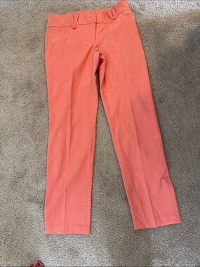 Soho Apparel Coral Textured cropped ankle Pants